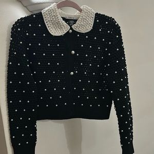 Alice and Olivia pearl cardigan